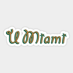 UMiami Sticker Sticker